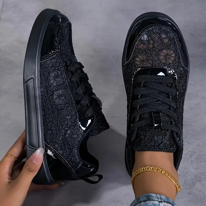 Lunara™ Ivory Lace Sneakers