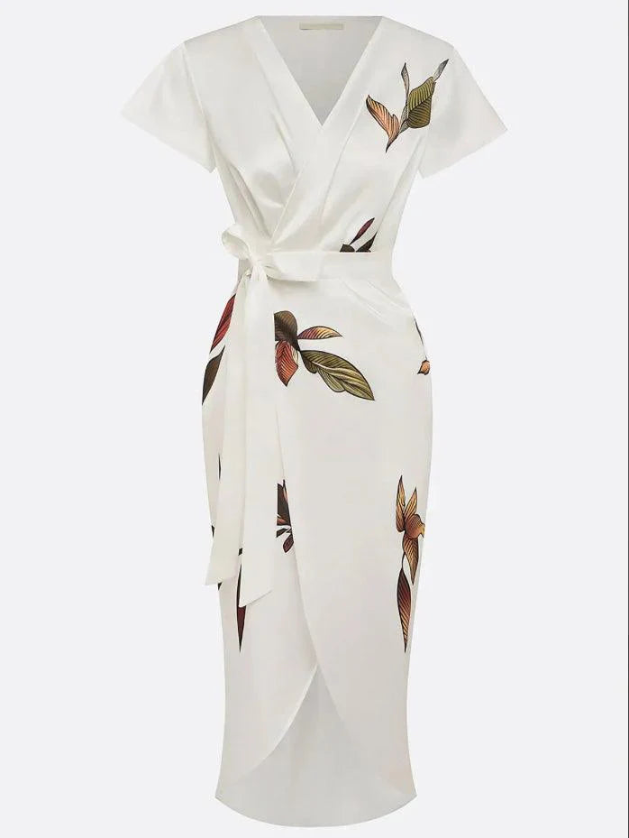 Elin™ | Elegant Floral Wrap Dress