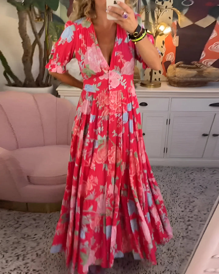 Carine - Elegant Floral Dress