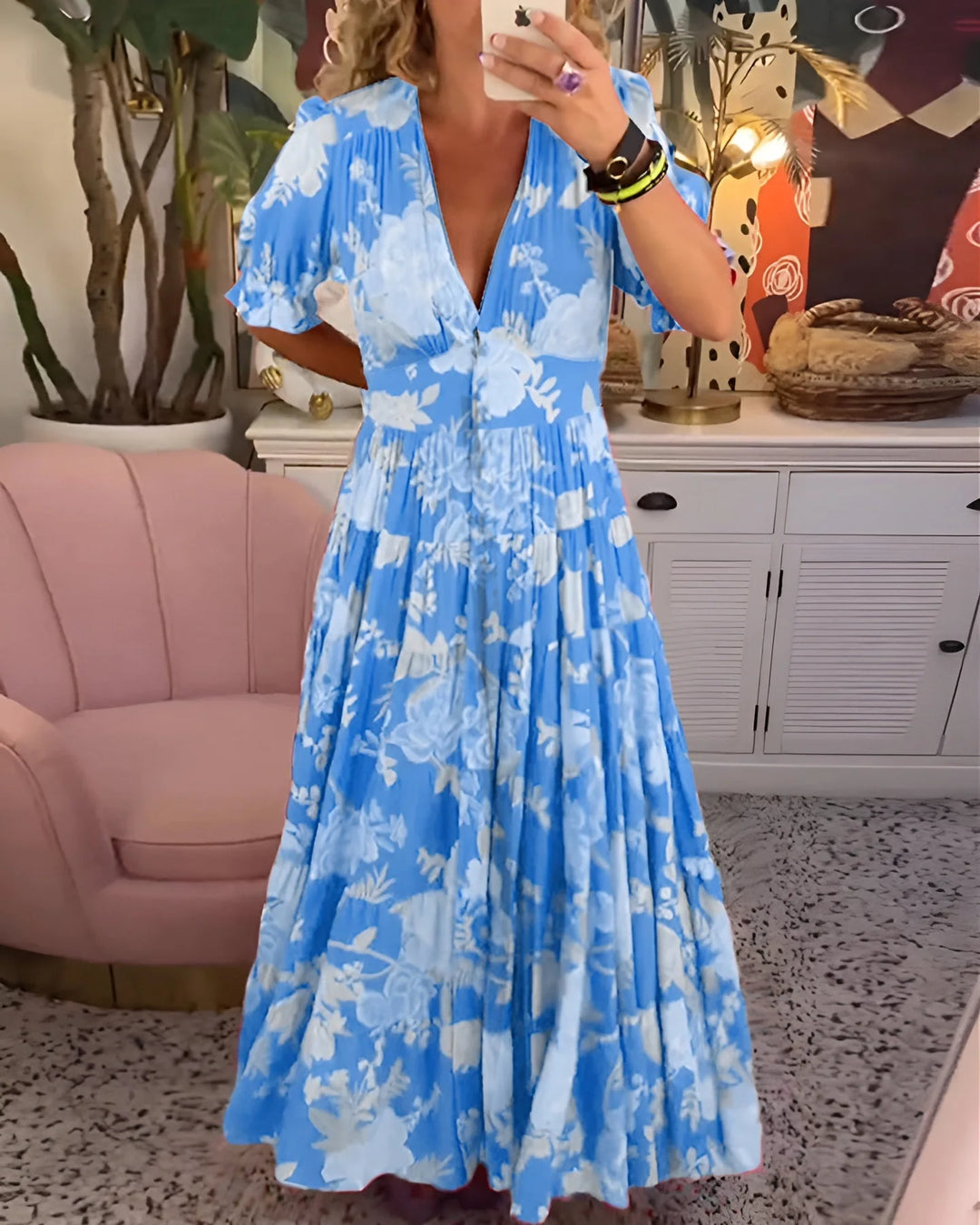 Carine - Elegant Floral Dress