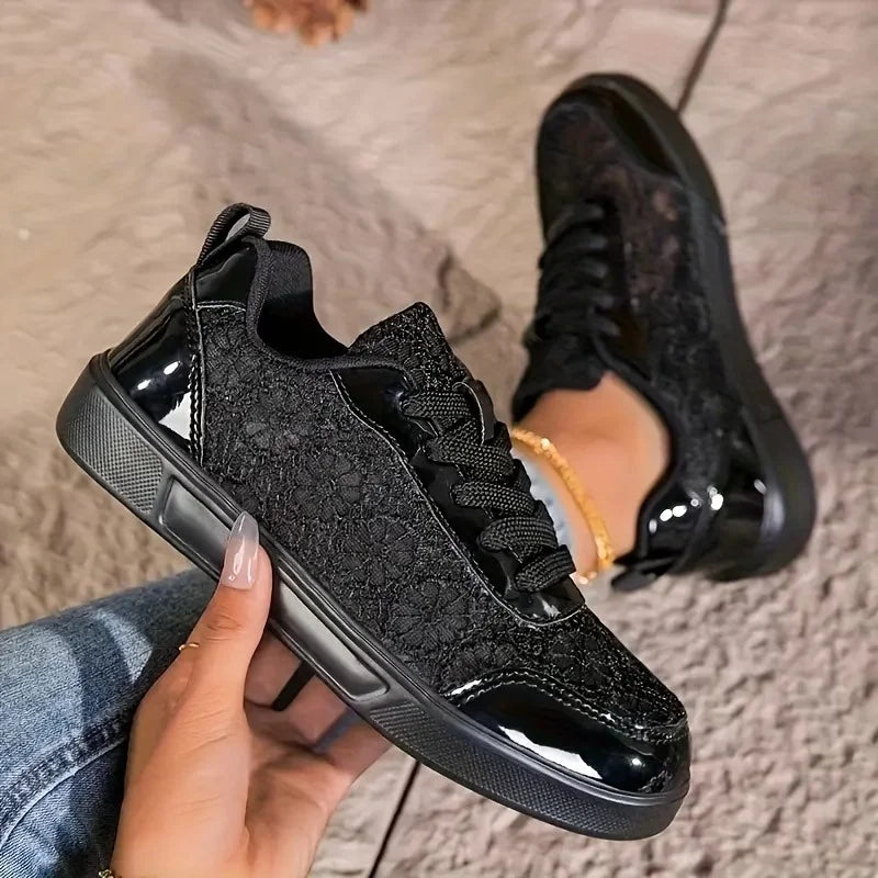 Lunara™ Ivory Lace Sneakers