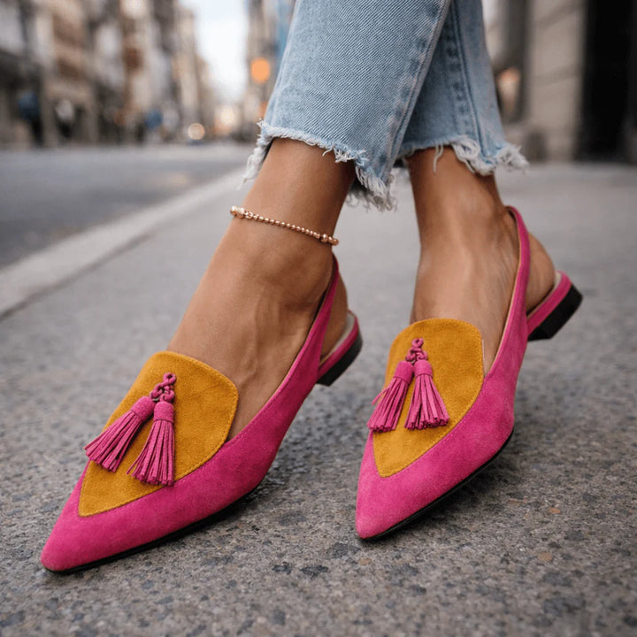 Elena | Suede Sandals with Tassels