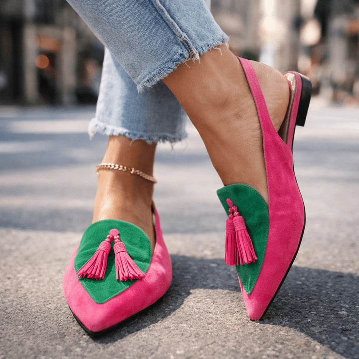 Elena | Suede Sandals with Tassels