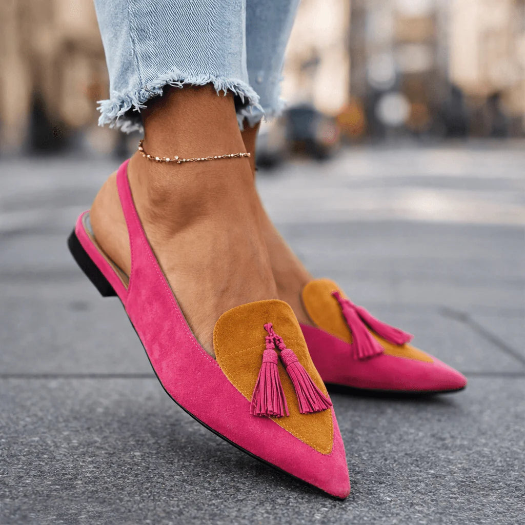 Elena | Suede Sandals with Tassels