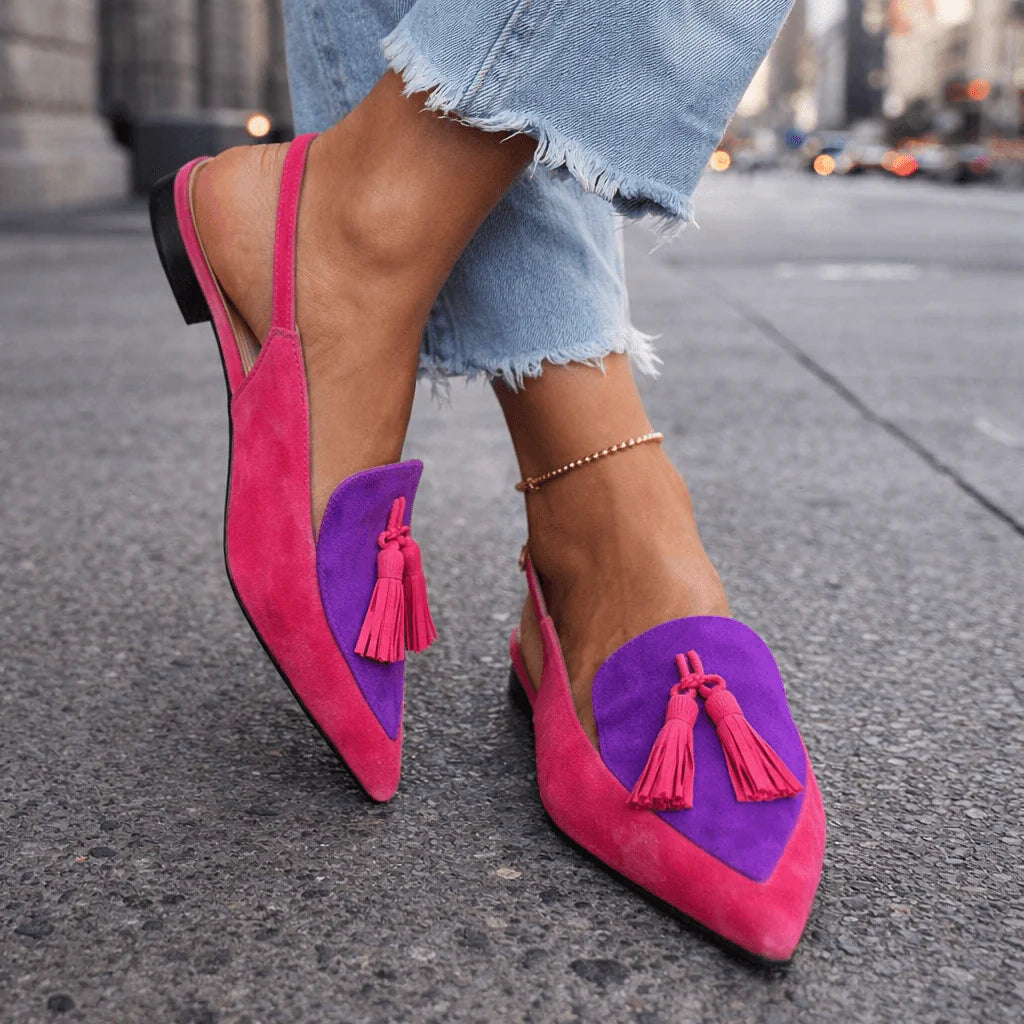 Elena | Suede Sandals with Tassels