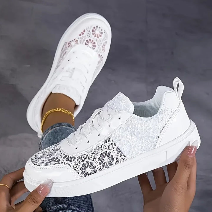 Lunara™ Ivory Lace Sneakers