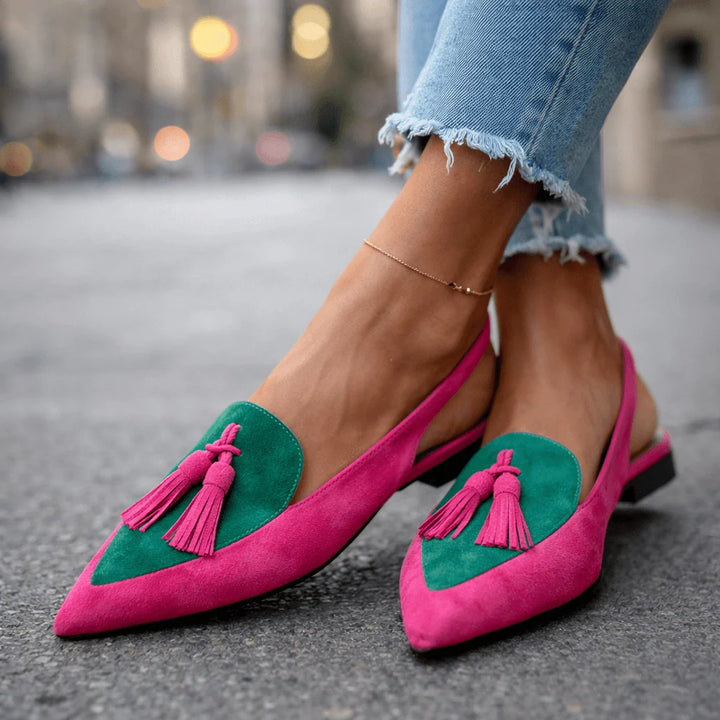 Elena | Suede Sandals with Tassels