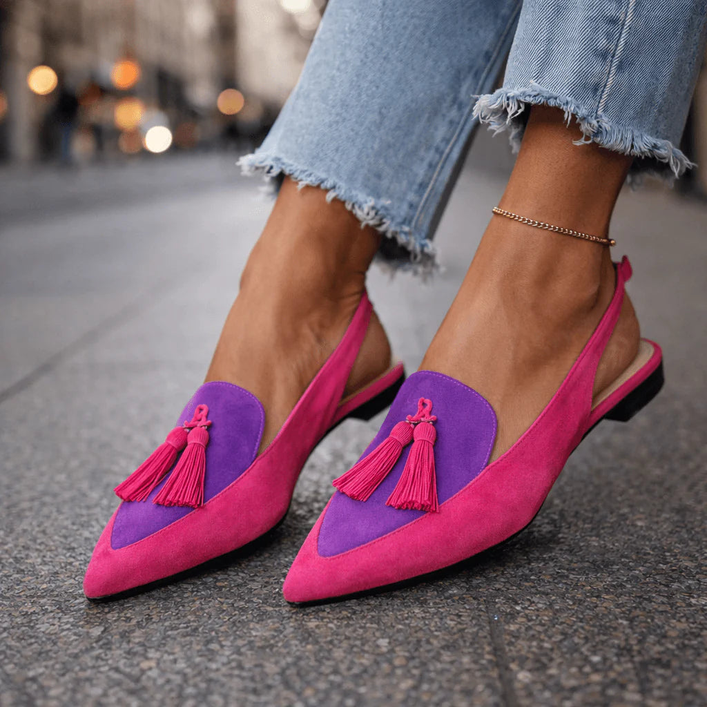 Elena | Suede Sandals with Tassels