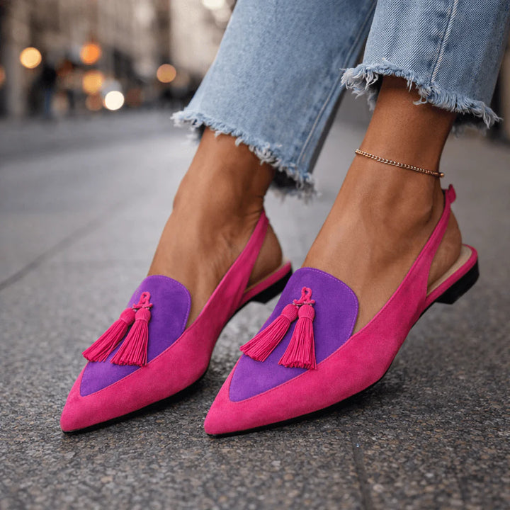 Elena | Suede Sandals with Tassels