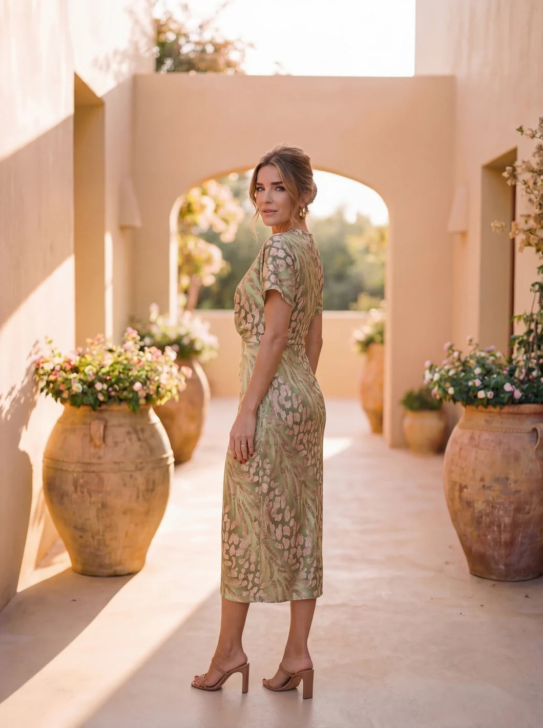 Clara | Copper Midi Dress
