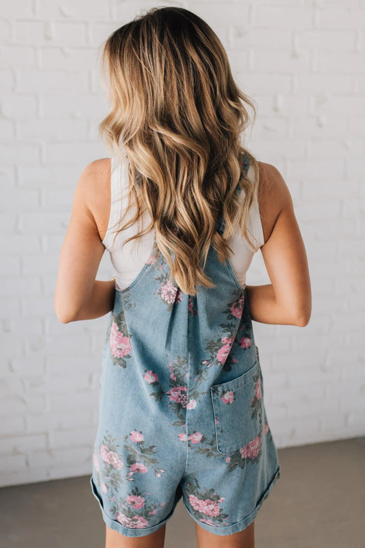 Lucinda | Floral Denim Shortalls
