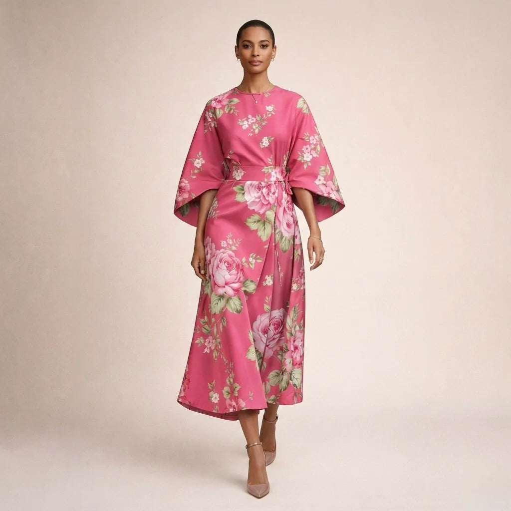 Ewa | Floral Midi Dress
