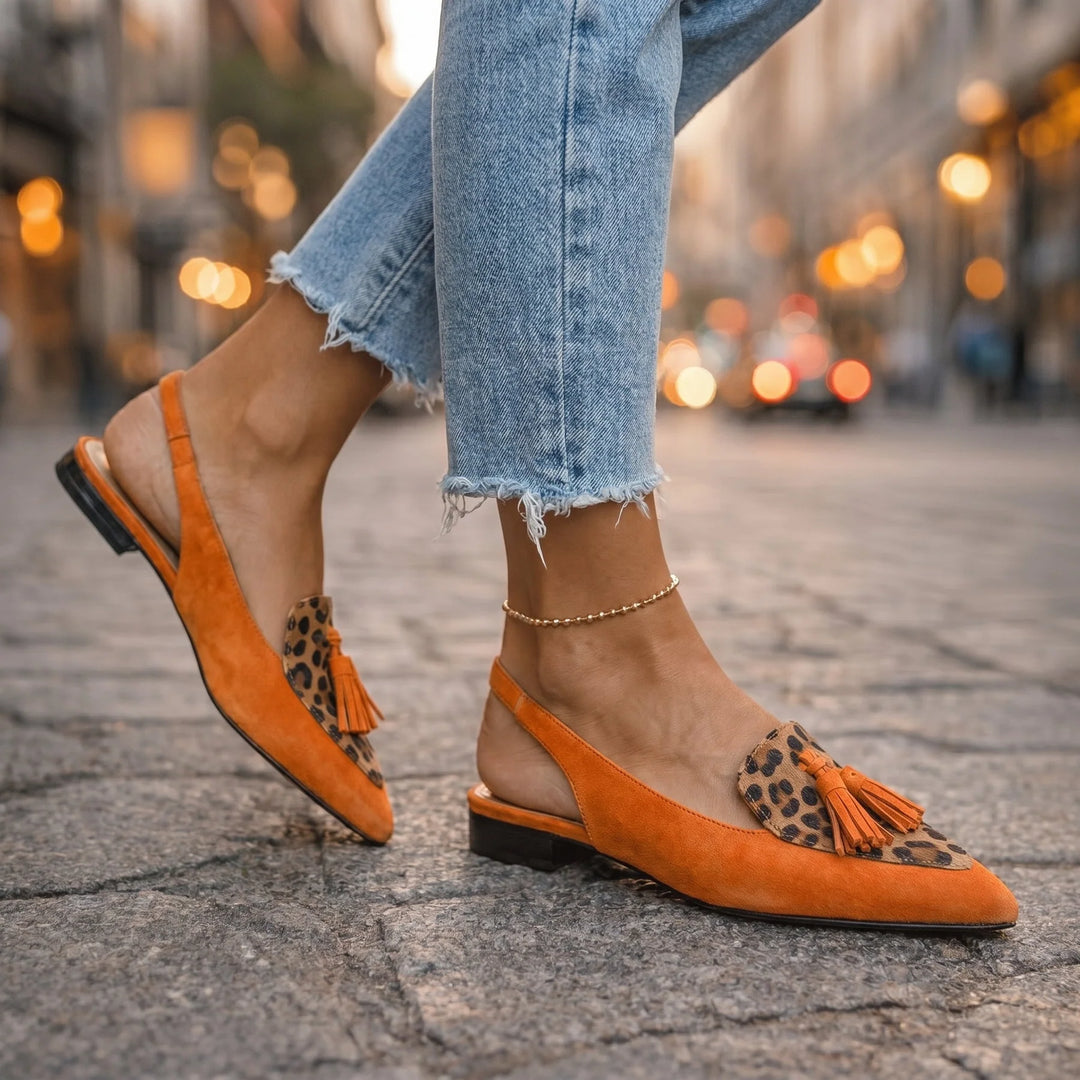 Elena | Suede Sandals with Tassels