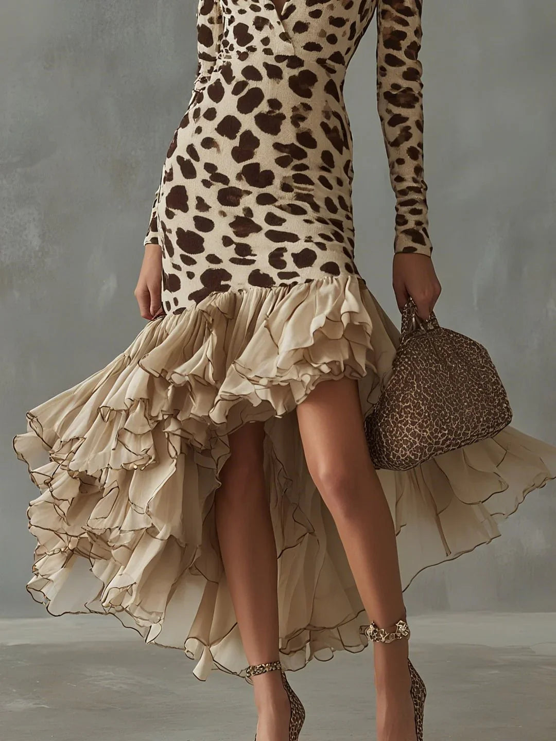 Carmen™ | Animal Print Ruffle Dress