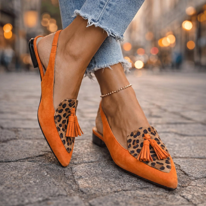 Elena | Suede Sandals with Tassels
