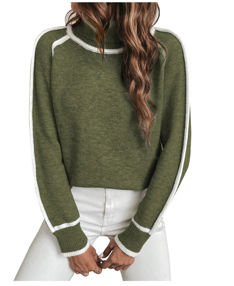 CHRISTINE ELEGANT RELAXED-FIT TURTLENECK SWEATER