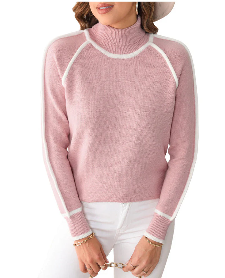 CHRISTINE ELEGANT RELAXED-FIT TURTLENECK SWEATER