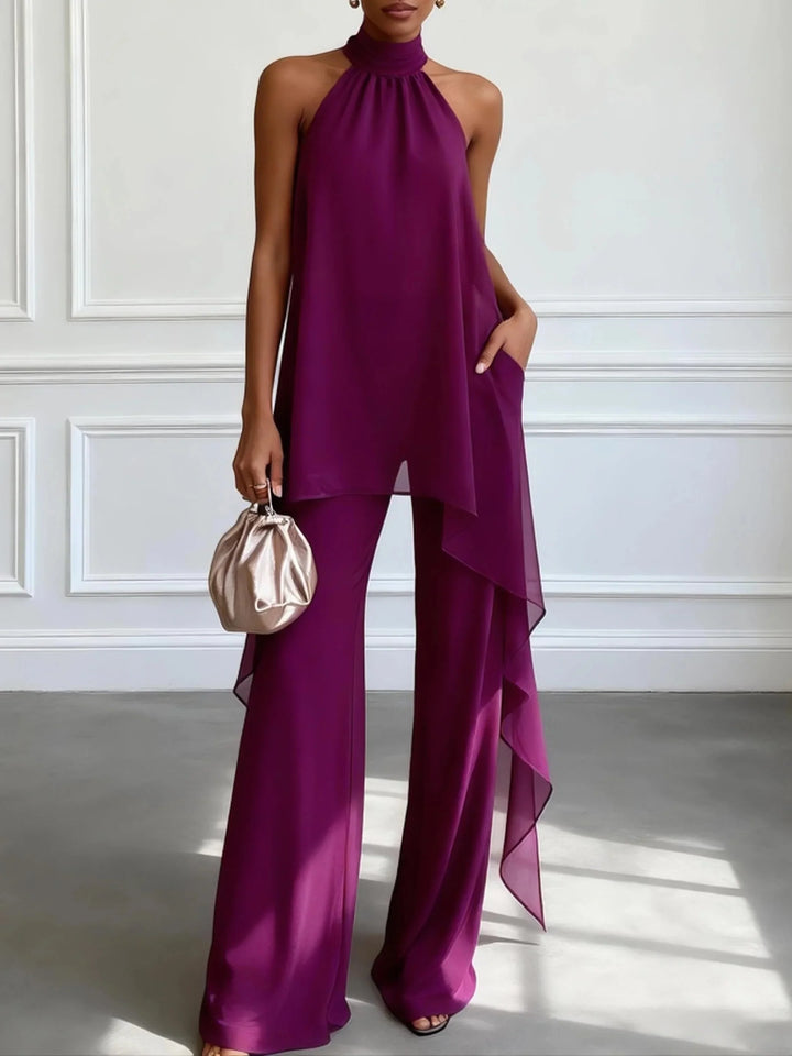 Viola | Elegant Halter Top and Pants Set