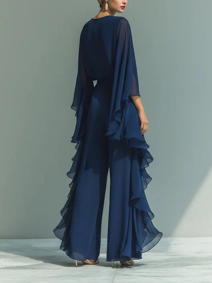 Aurora | Elegant Chiffon Set with Ruffles