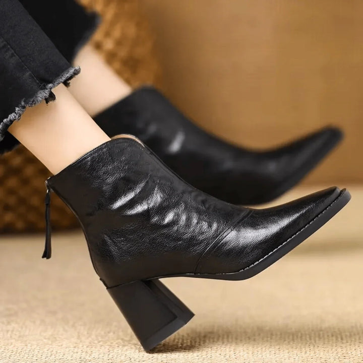 Victoire™ | Luxury Mid-Heel Ankle Boots