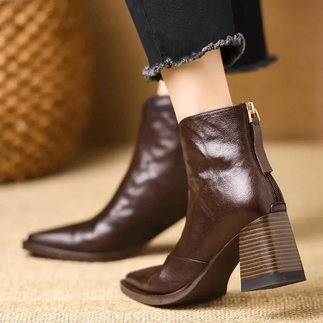 Victoire™ | Luxury Mid-Heel Ankle Boots