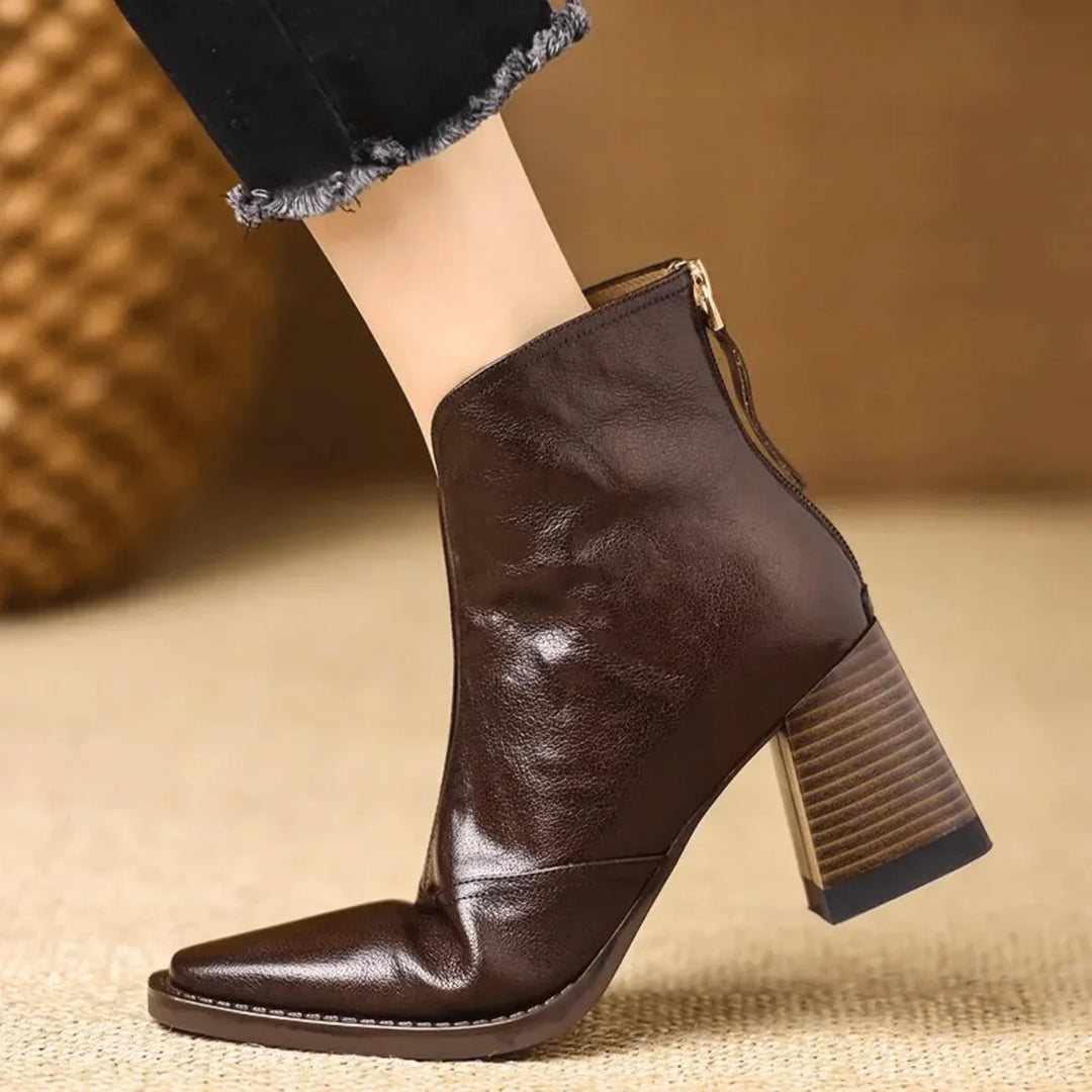Victoire™ | Luxury Mid-Heel Ankle Boots