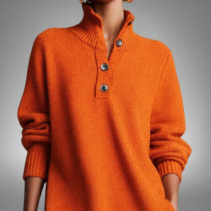 Constance™ | Soft Knit Dress with Buttons