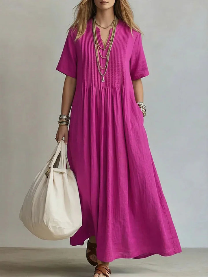 Enora – Sculpting Pleated Dress