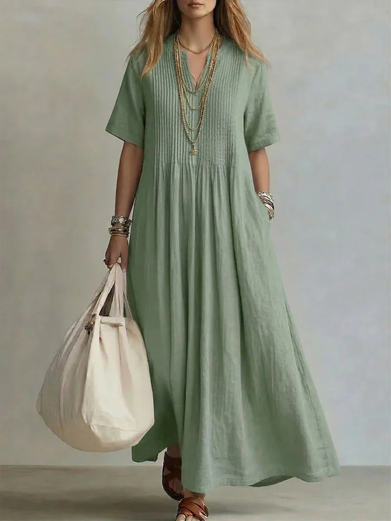 Enora – Sculpting Pleated Dress