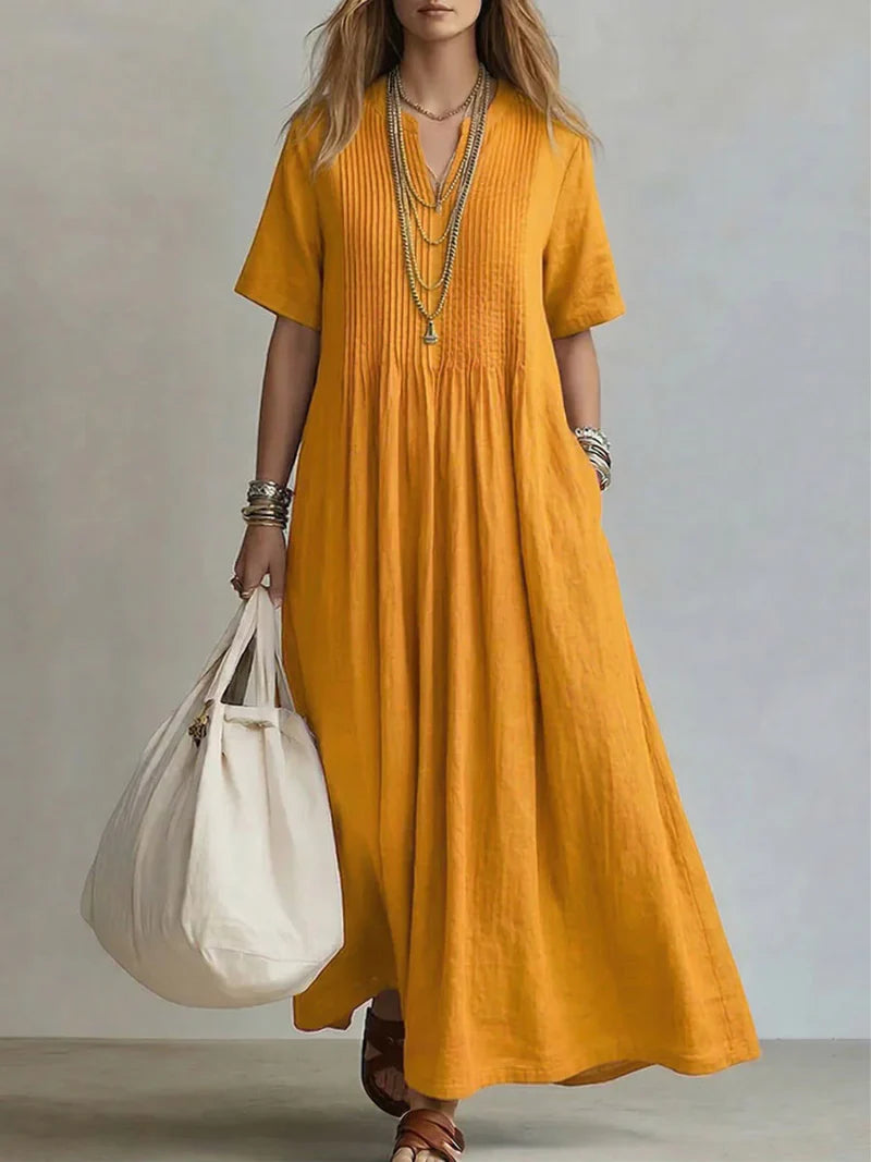 Enora – Sculpting Pleated Dress