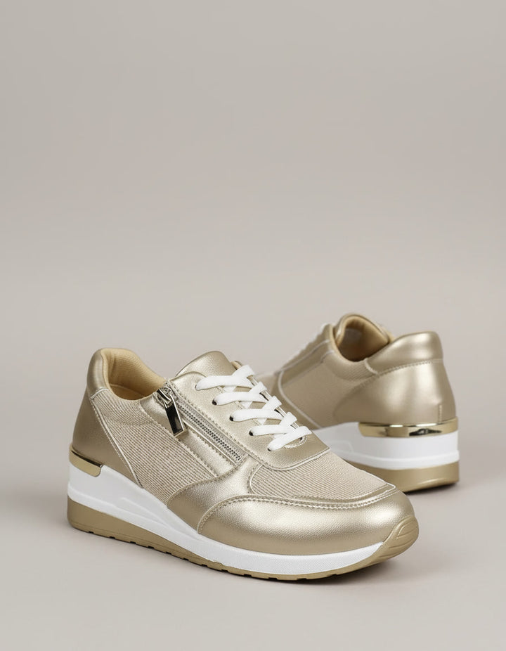 Claire | Orthopedic Lace-Up Sneakers with Side Zipper