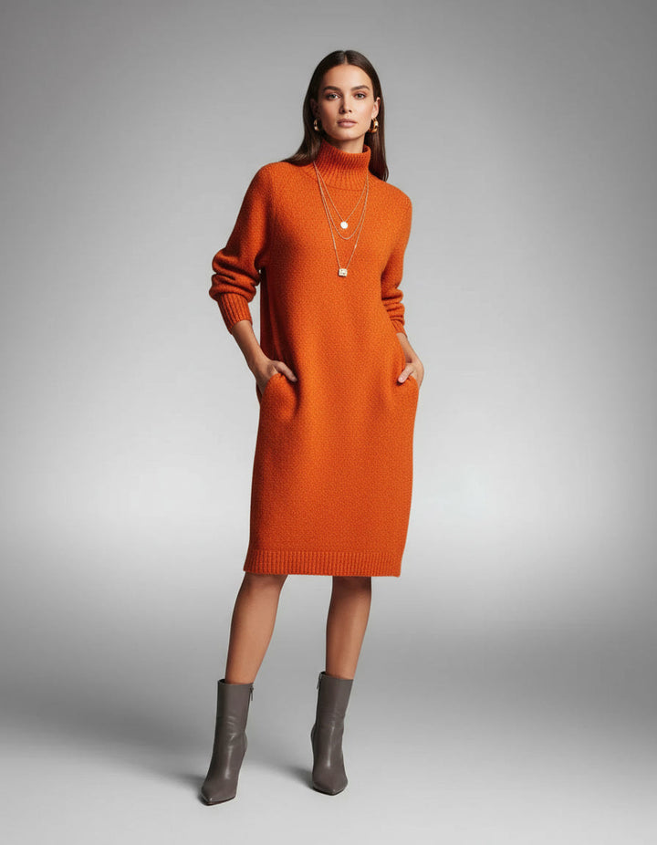 Constance™ | Soft Knit Dress with Buttons