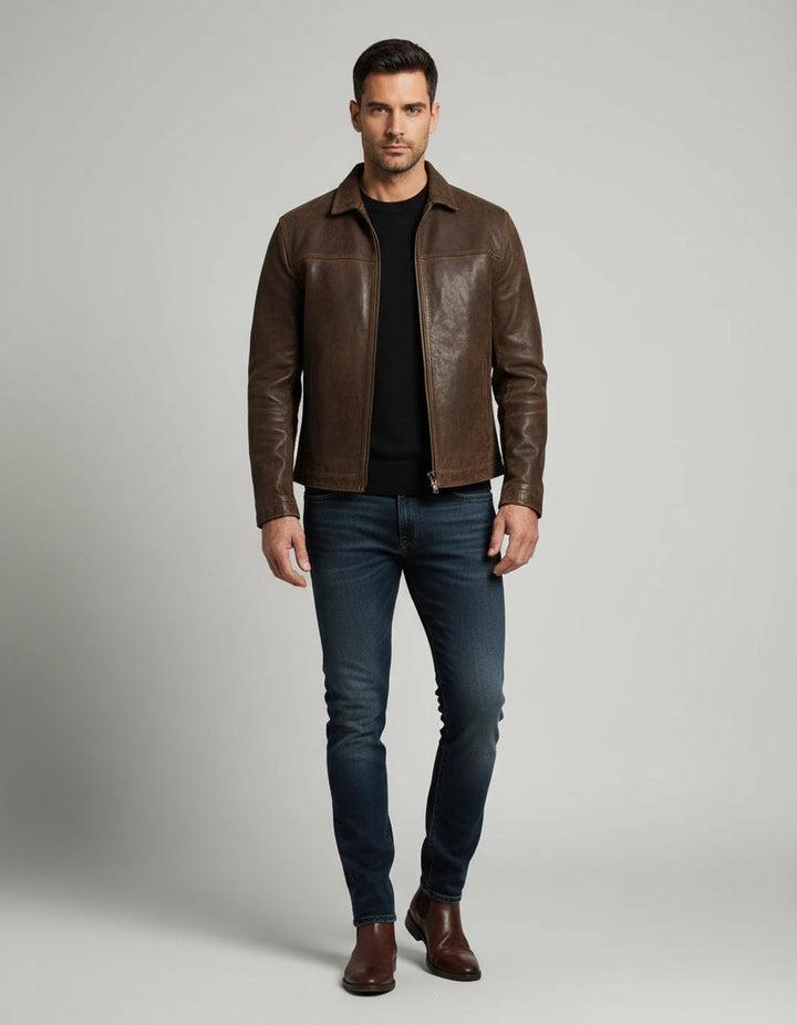 Valenor™ – Old Money Leather Jacket