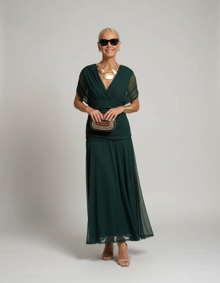 Louise™ | Elegant V-Neck Party Maxi Dress