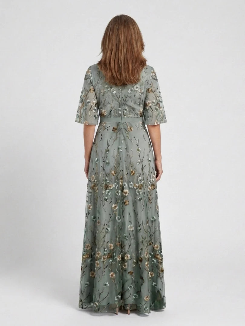 Élodie™ | Floral V-Neck Maxi Dress
