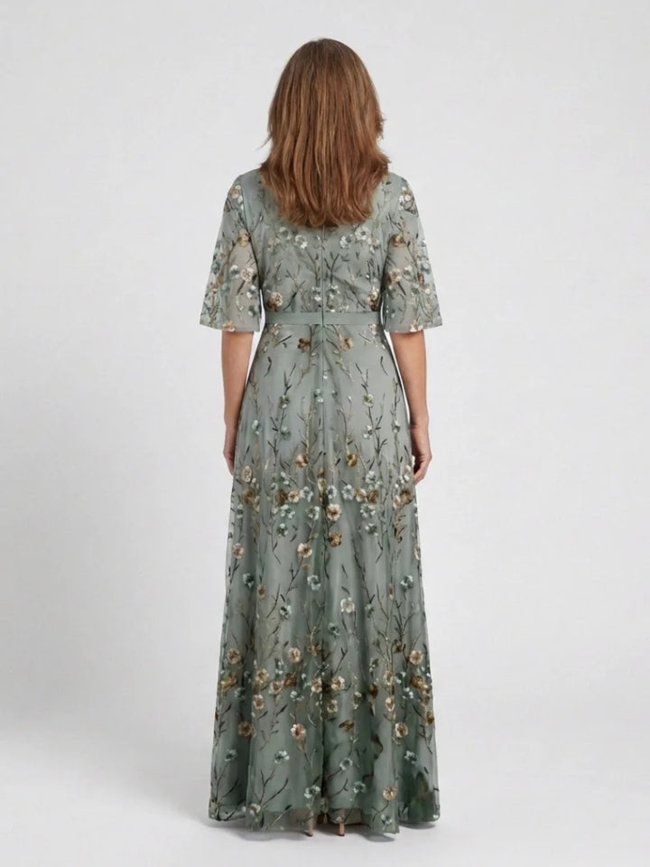 Élodie™ | Floral V-Neck Maxi Dress