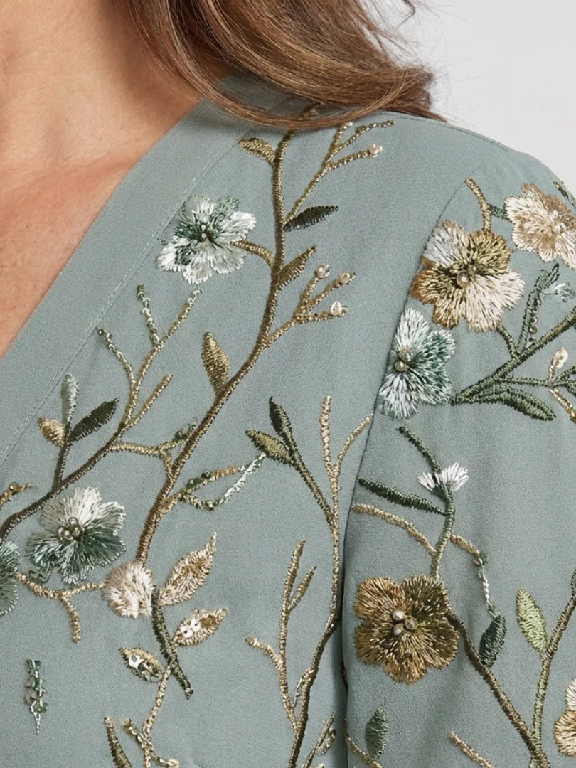 Élodie™ | Floral V-Neck Maxi Dress