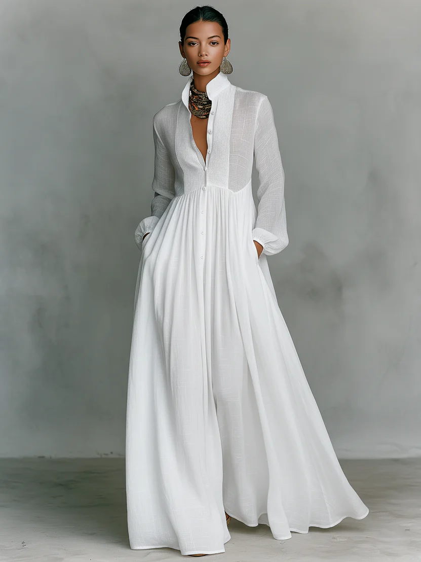 Aurora™ | Minimalist Patchwork Maxi Dress