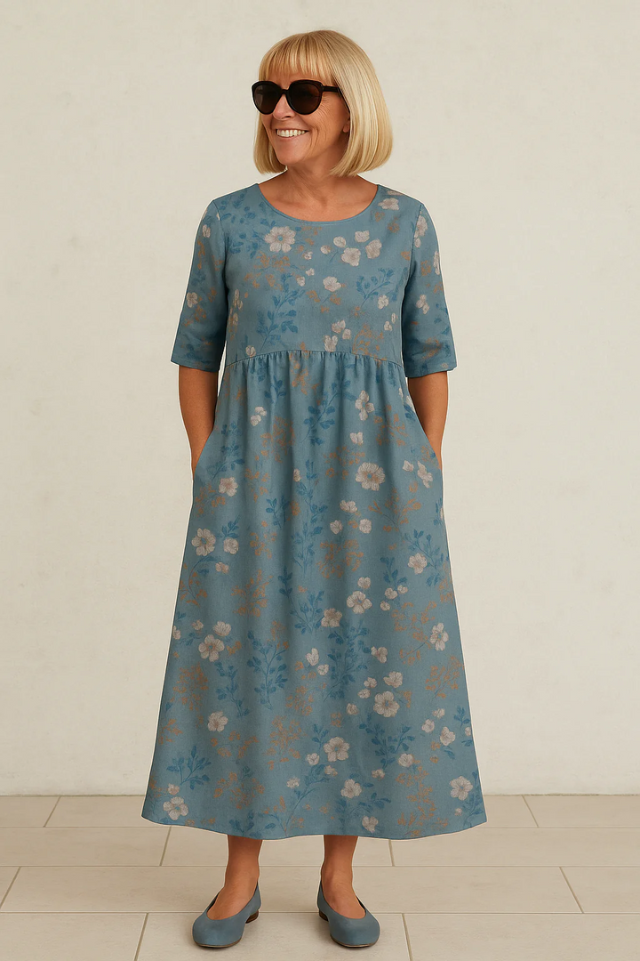 Eliza | Relaxed Midi Dress - Effortless Elegance, Everyday Comfort