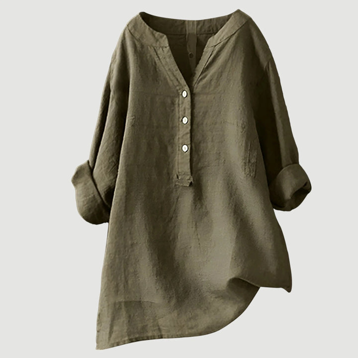Lina | Lightweight and Comfortable Linen Blouse