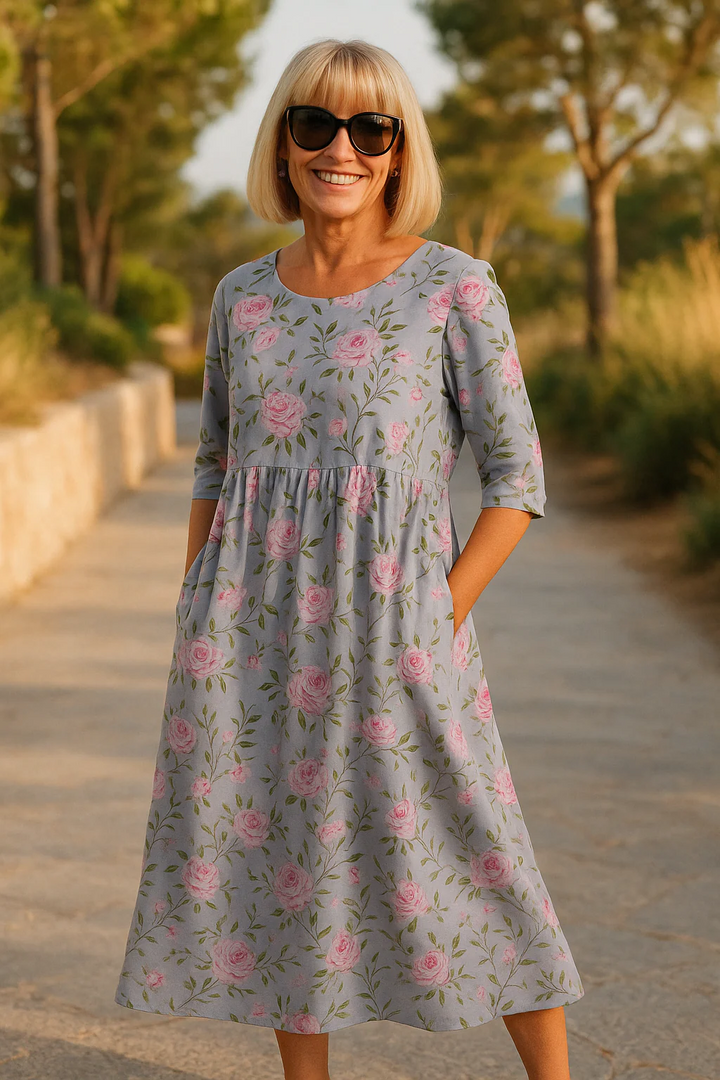 Eliza | Relaxed Midi Dress - Effortless Elegance, Everyday Comfort
