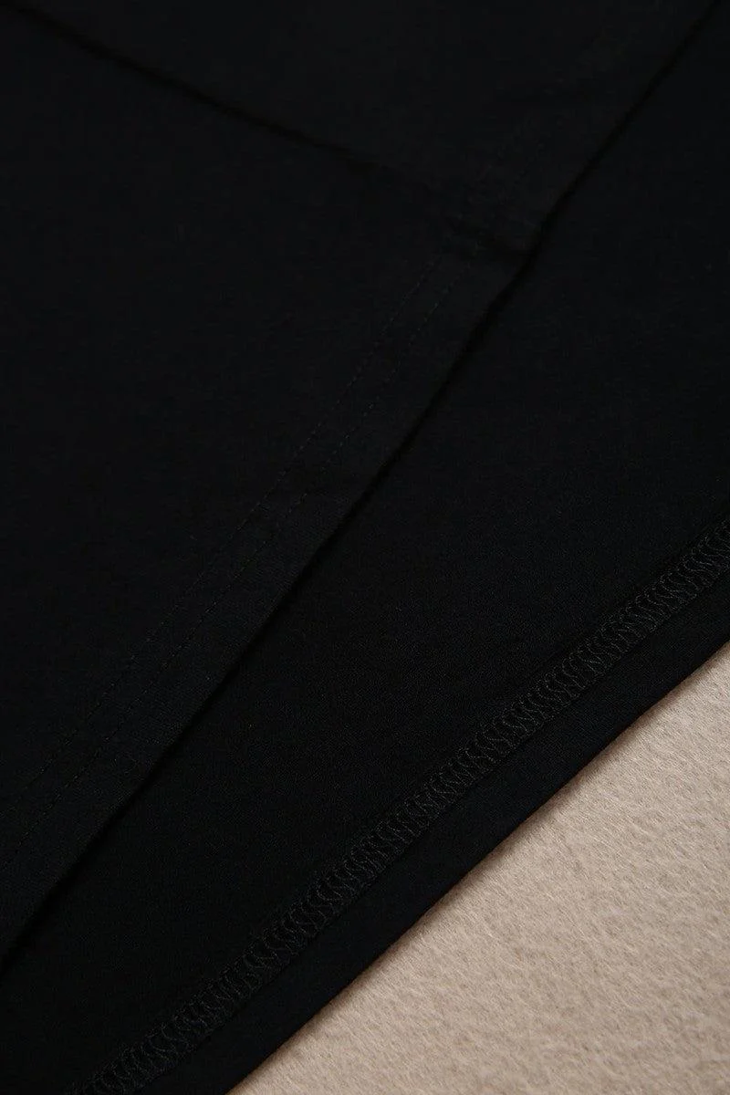 Sablelle Jet Black Twisted High Halter Sleeveless Mini Dress