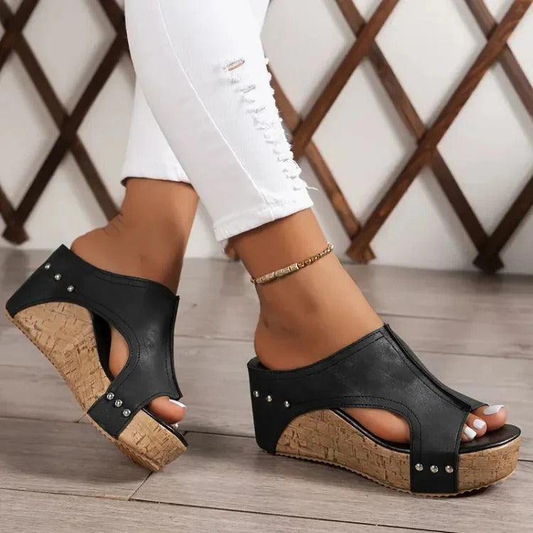Cyravynne – Women's Comfortable Wedge Sandals with Orthopedic Support