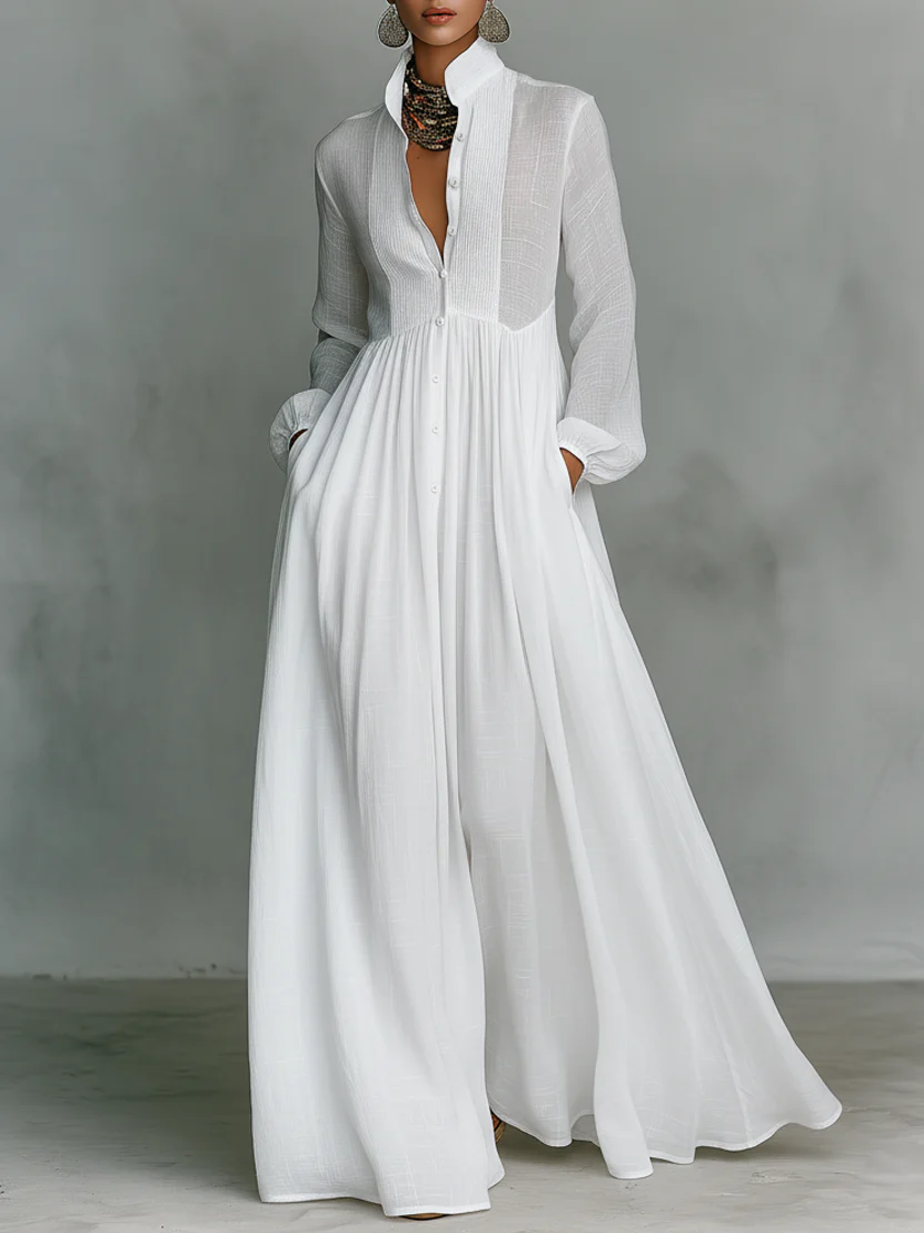 Aurora™ | Minimalist Patchwork Maxi Dress