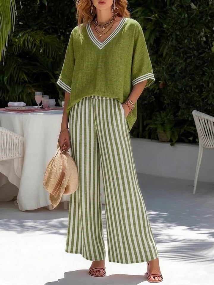 Amélia | Loose Summer Set with Flowing Pants