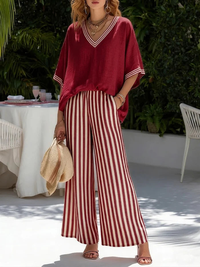 Amélia | Loose Summer Set with Flowing Pants