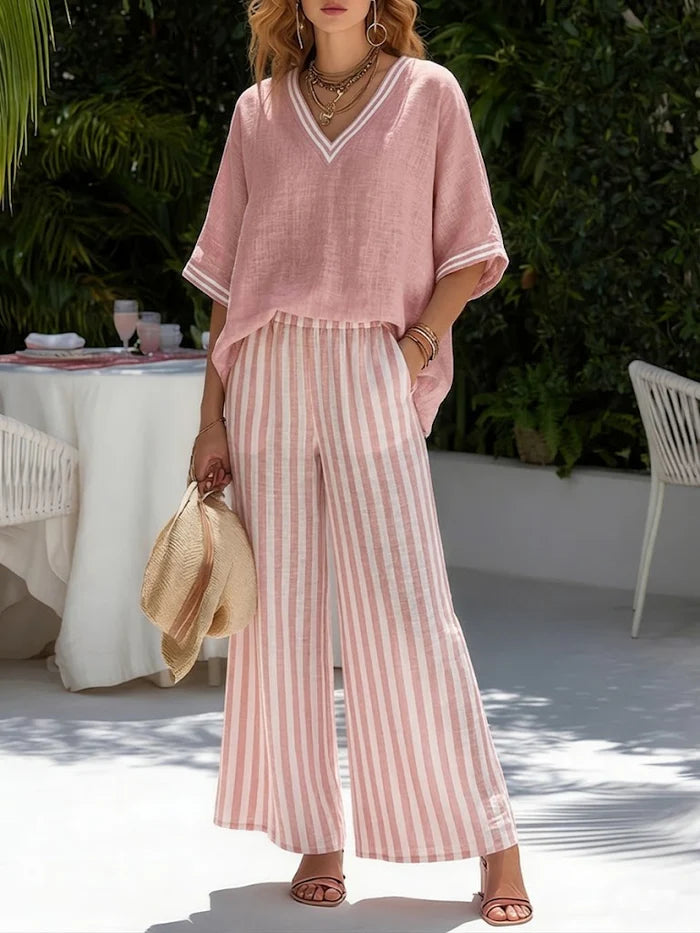 Amélia | Loose Summer Set with Flowing Pants