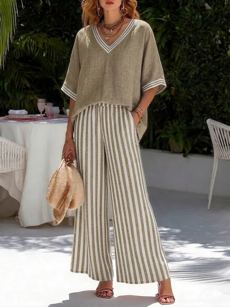 Amélia | Loose Summer Set with Flowing Pants