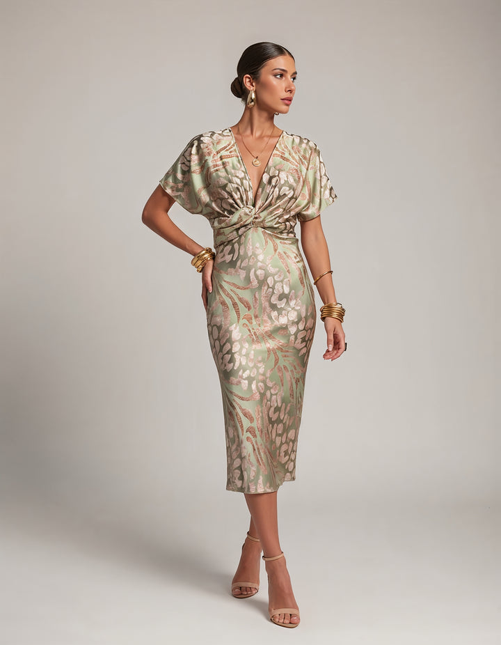 Clara | Copper Midi Dress